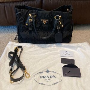 Prada nylon Tessuto gaufre crossbody tote